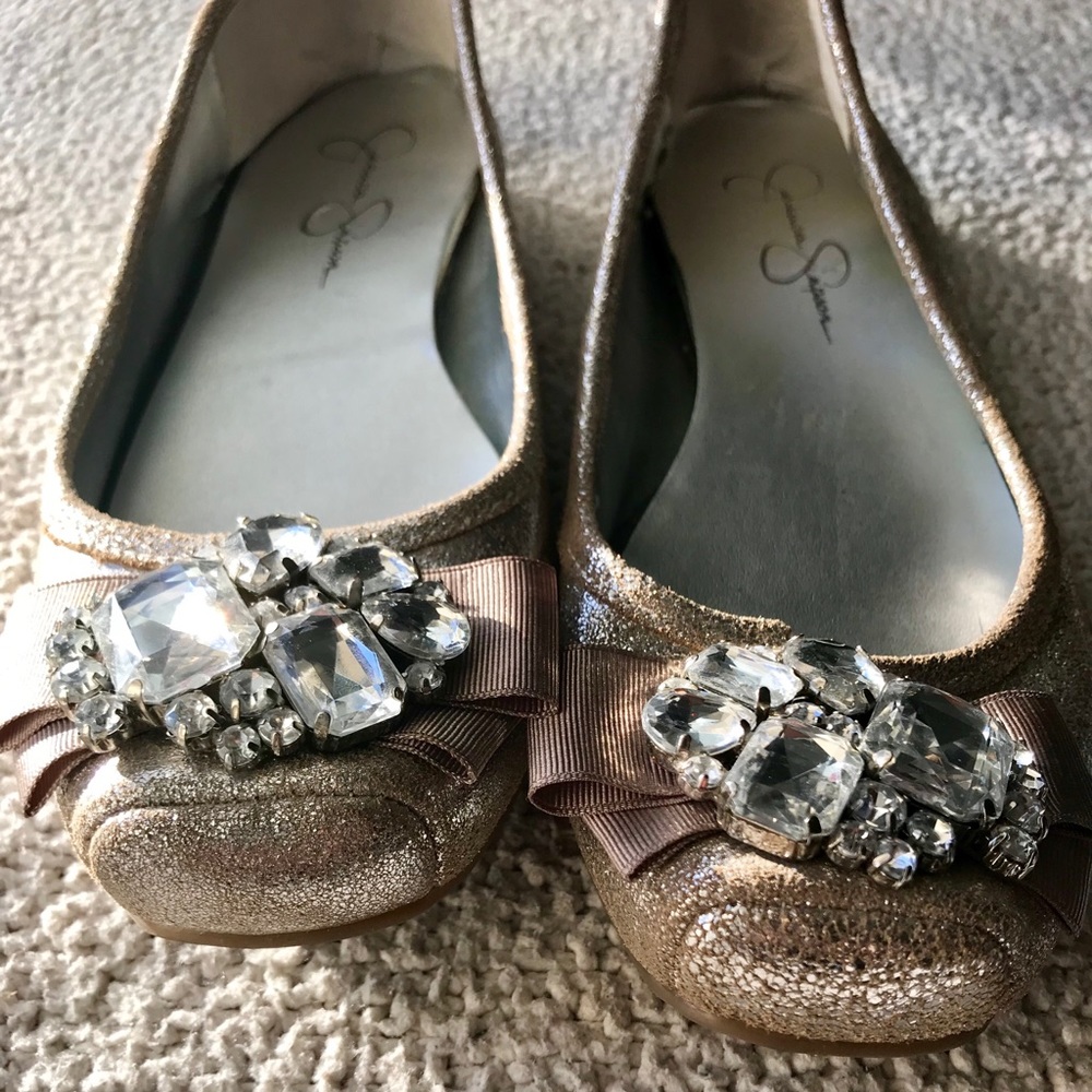 Silver with jewel accent Jessica Simpson flats